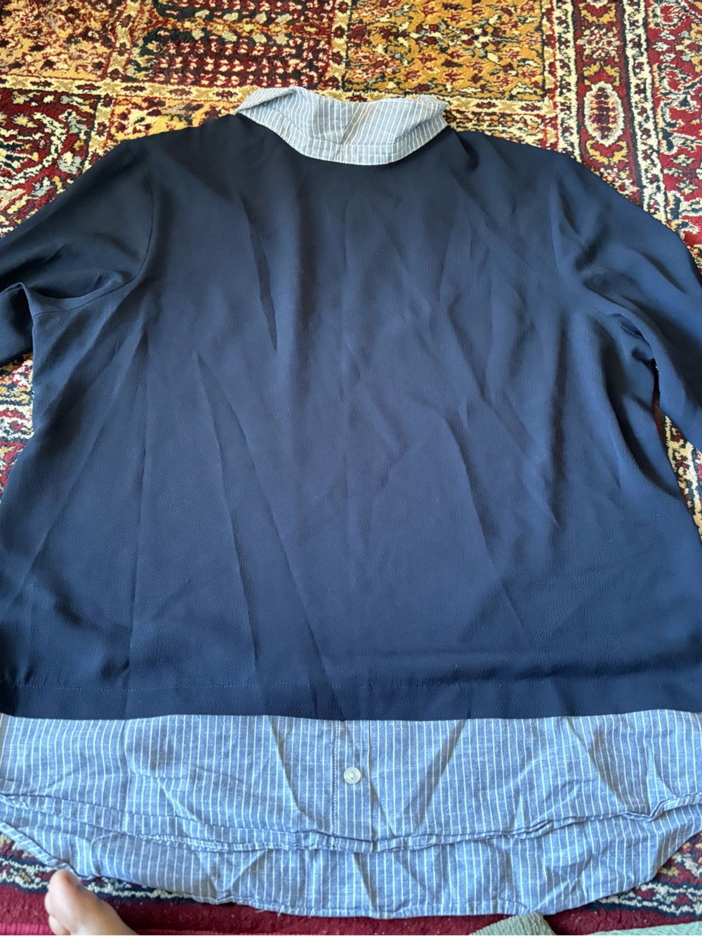 Women’s Navy Collared Blouse